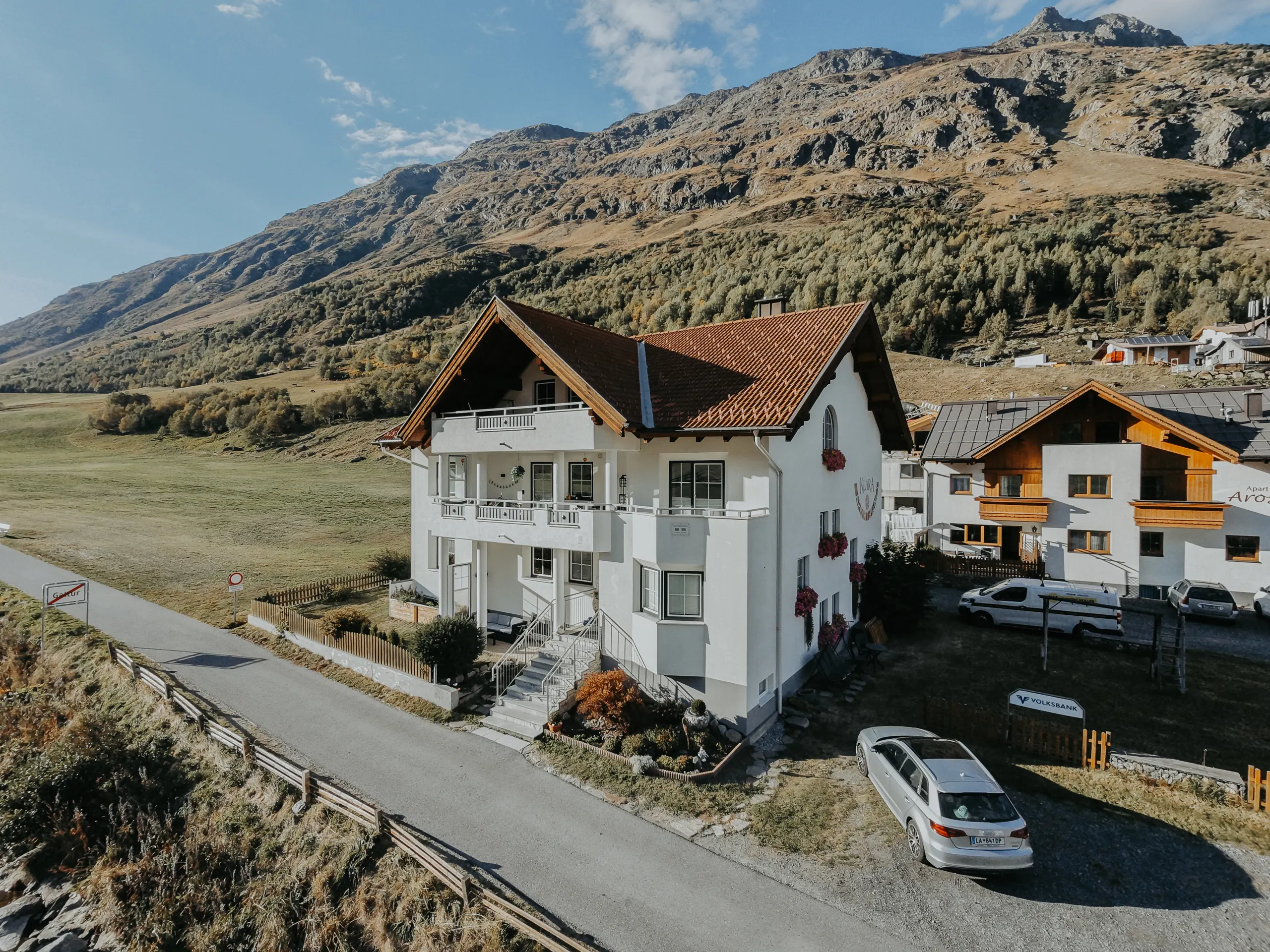Haus Klara aus der Vogelperspektive